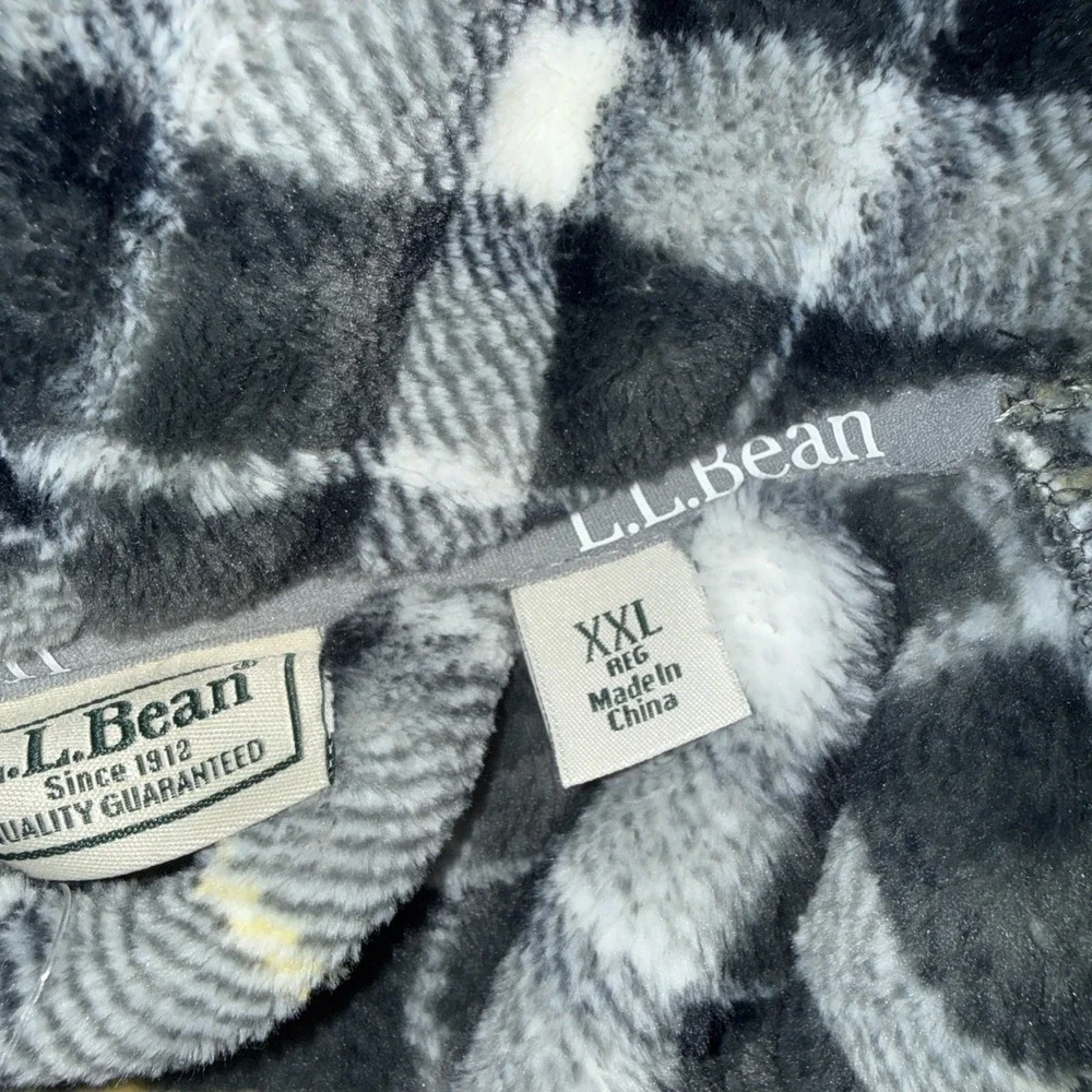 L.L. Bean Wicked Plush Luxury Robe Men's XXL Bean of Freeport Plaid $120 NWT